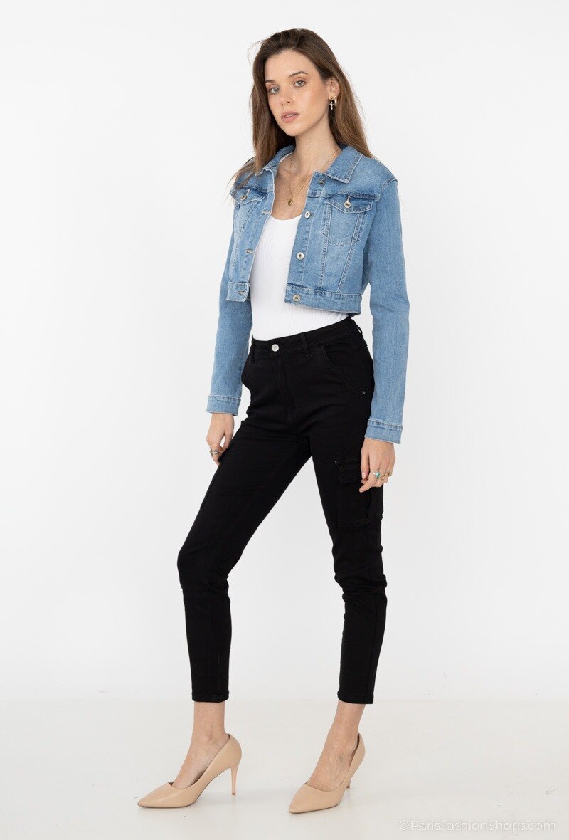 Wholesaler Chic Shop - Denim jacket SHORT