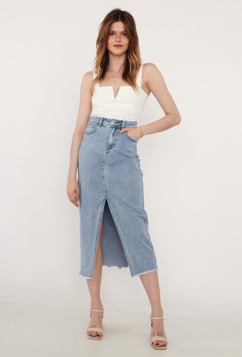Wholesaler Chic Shop - Denim skirt