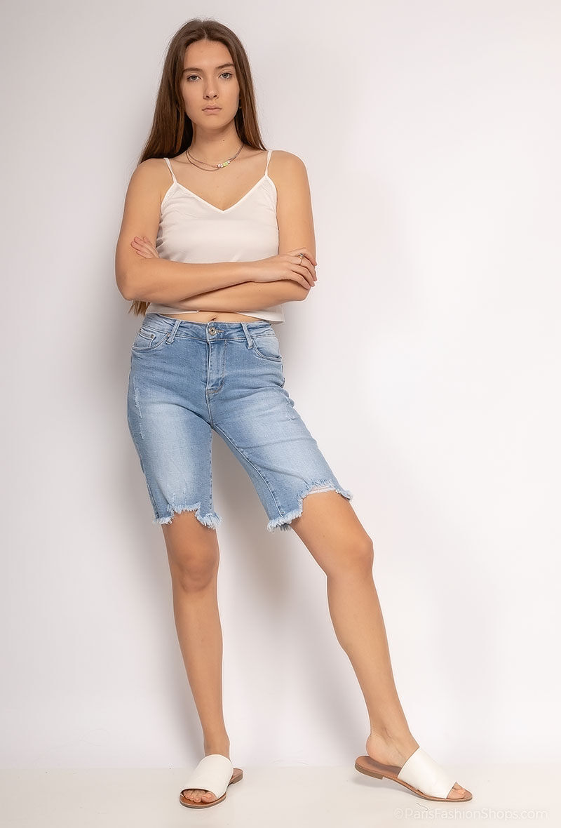Wholesaler Chic Shop - Damaged demin shorts