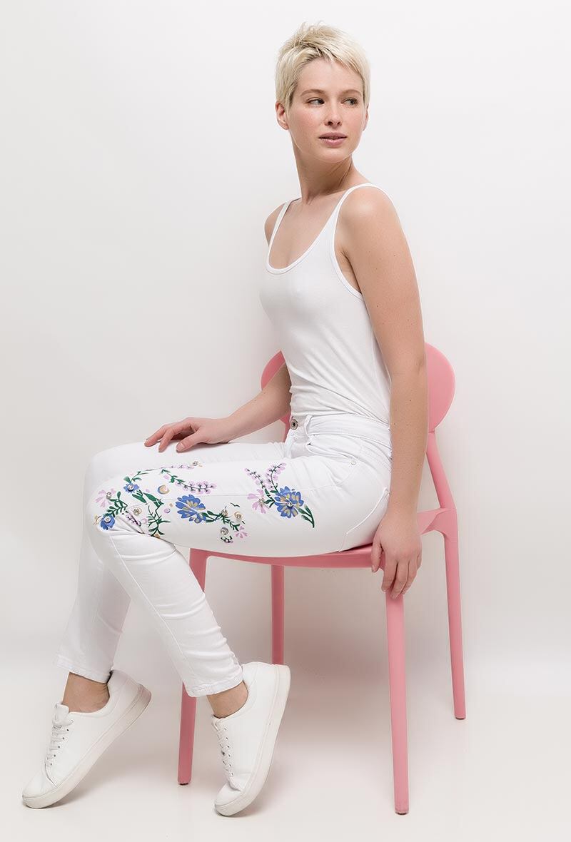 Wholesaler Chic Shop - Pants with printed flowers
