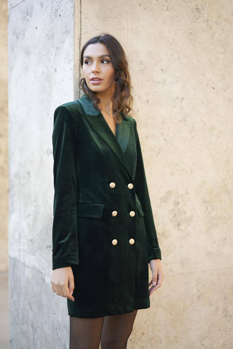 Großhändler Choklate - Kleid Blazerjacke aus Samt