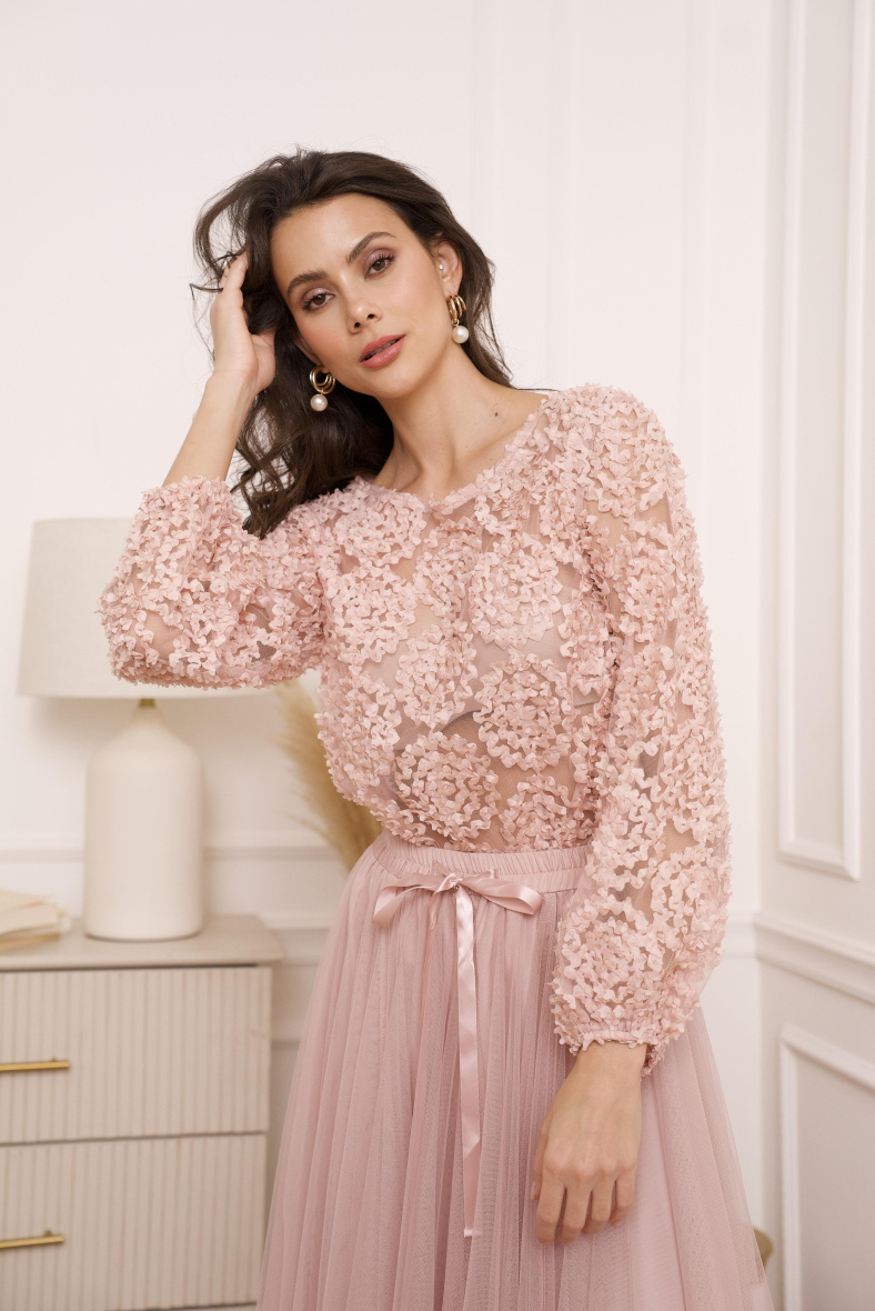 Grossista Choklate - Blusa testurizzata con rosetta