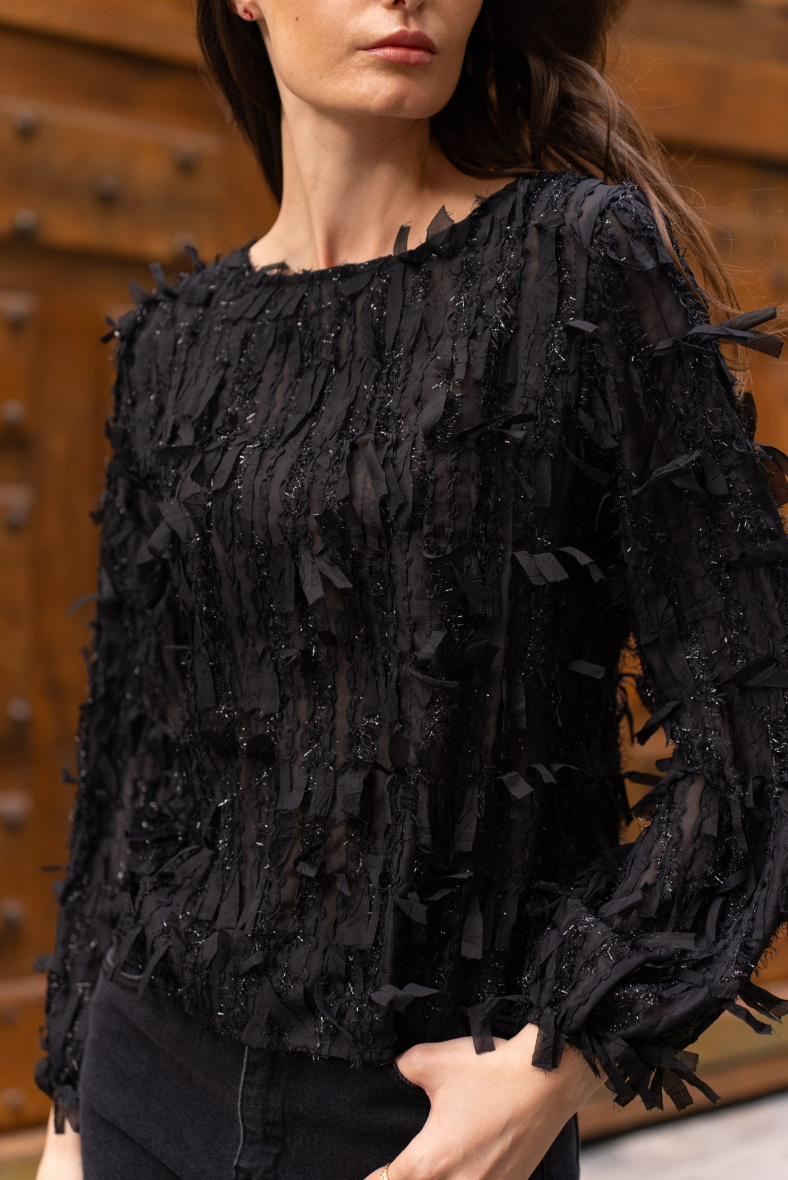 Mayorista Choklate - Blusa textura flecos