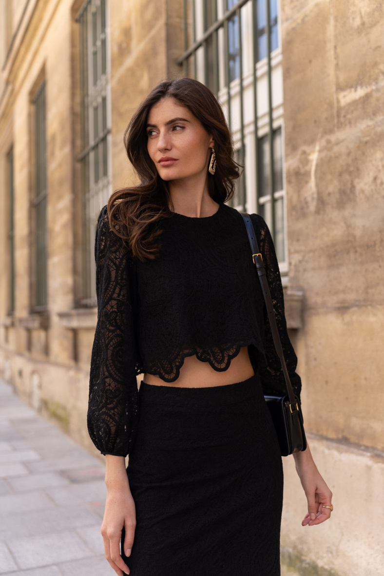 Mayorista Choklate - Top Garance de encaje guipur