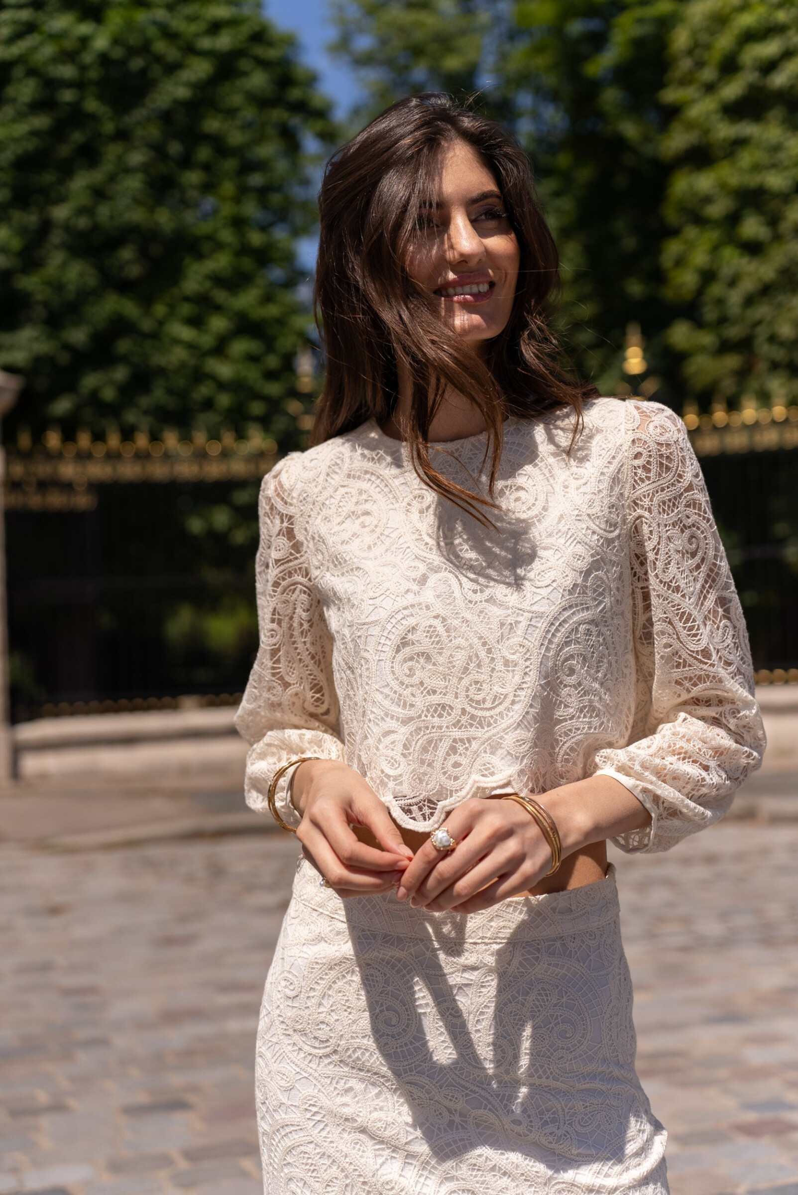 Grossiste Choklate - Haut Garance en dentelle guipure
