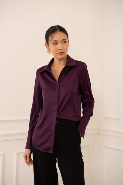 Grossiste Choklate - Chemise fluide satinée Grossiste Choklate - Chemise fluide satinée