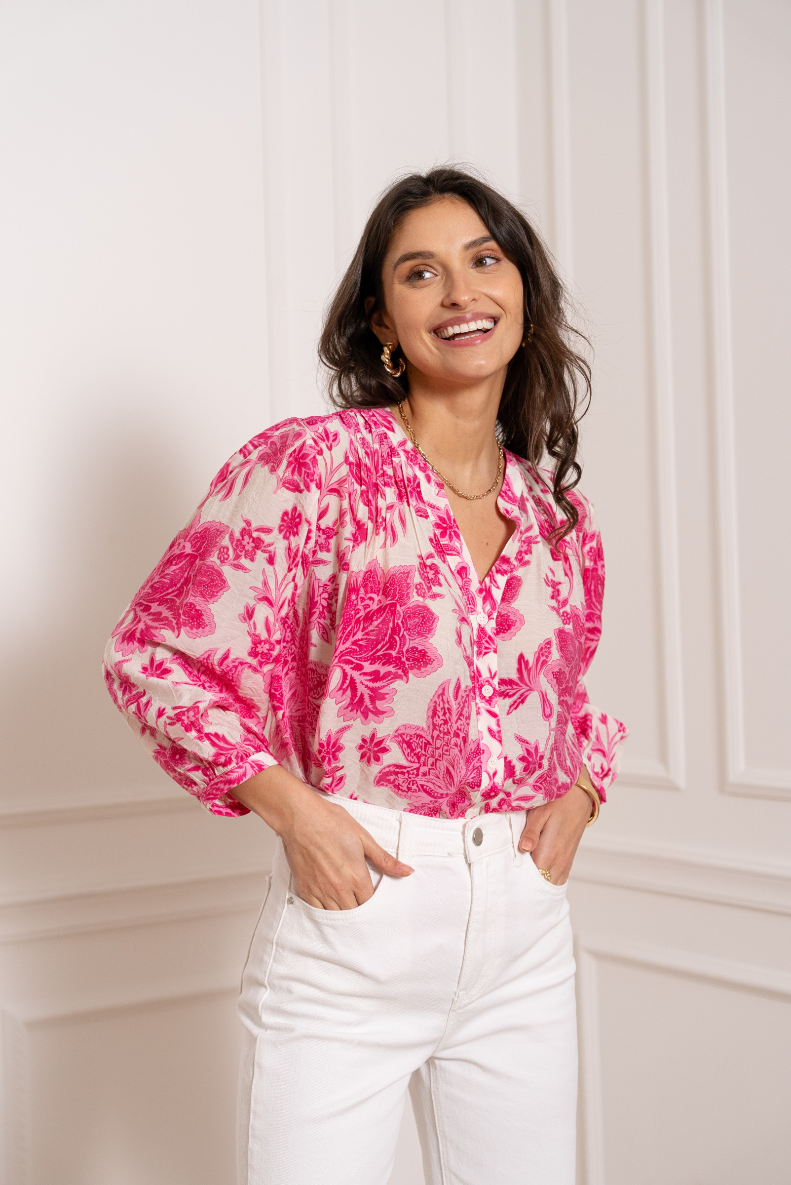 Mayorista Choklate - Blusa camisera de viscosa y seda