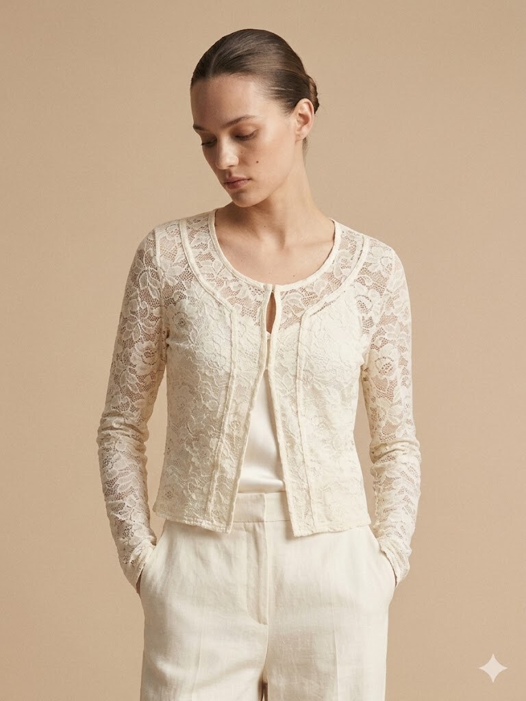 Grossiste Choklate - Gilet boléro en dentelle