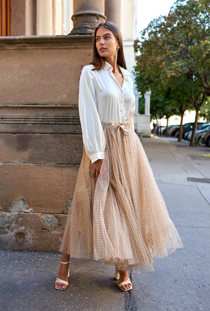 Wholesaler Choklate - Polka dot tulle skirt