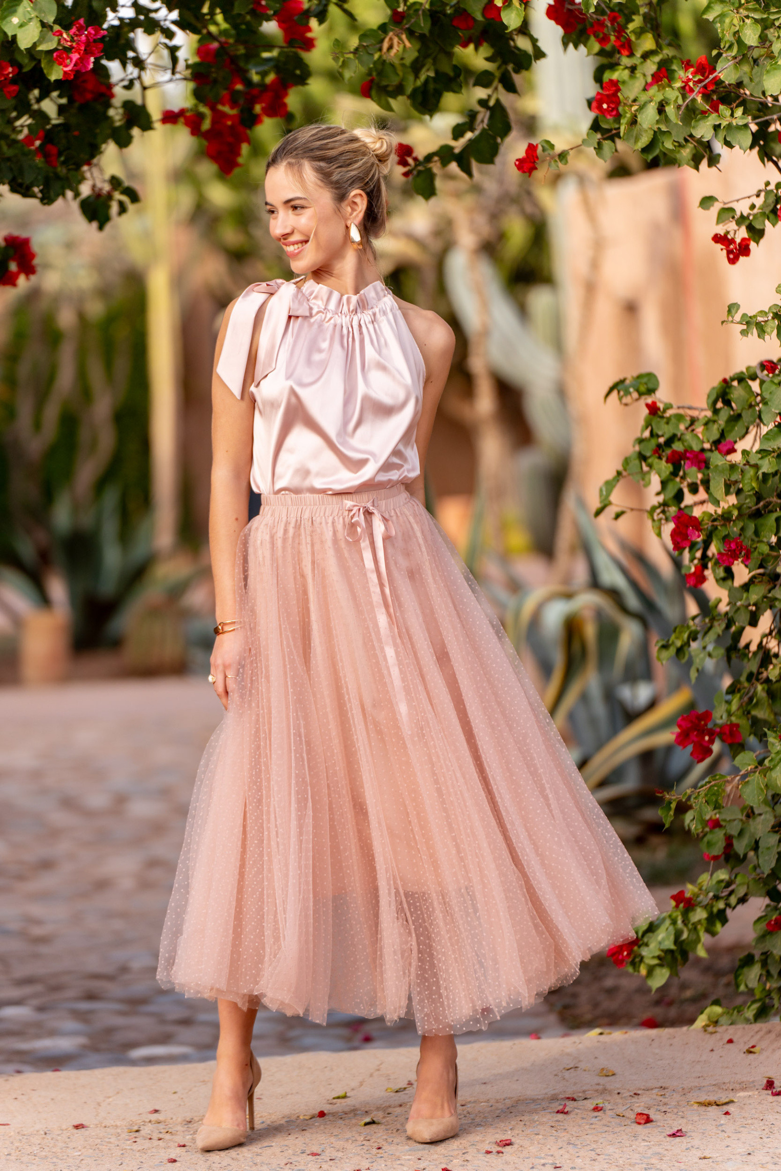 Grossiste Choklate - Jupe longue en tulle à pois
