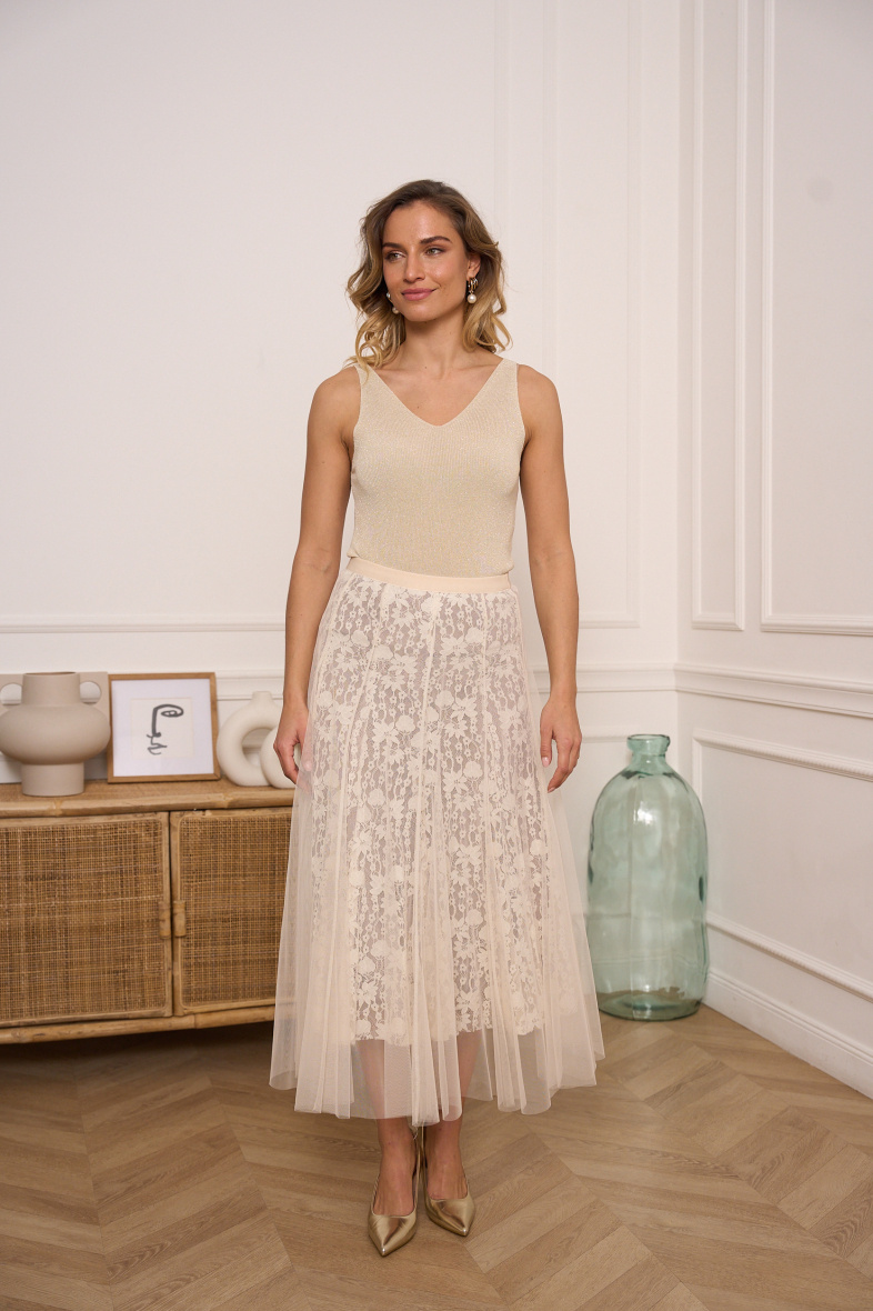 Grossista Choklate - Gonna lunga March in tulle e pizzo