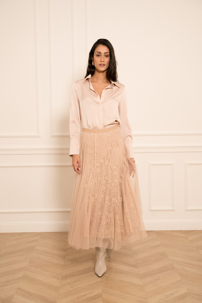 Grossiste Choklate - Jupe longue March en tulle et dentelle Grossiste Choklate - Jupe longue March en tulle et dentelle