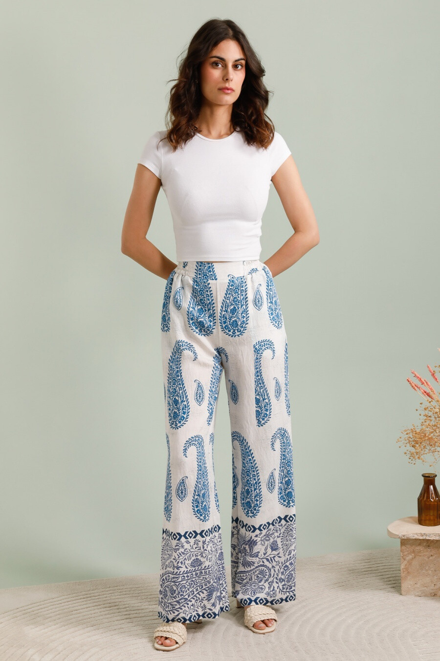 Grossiste Choklate - Pantalon satin à motif