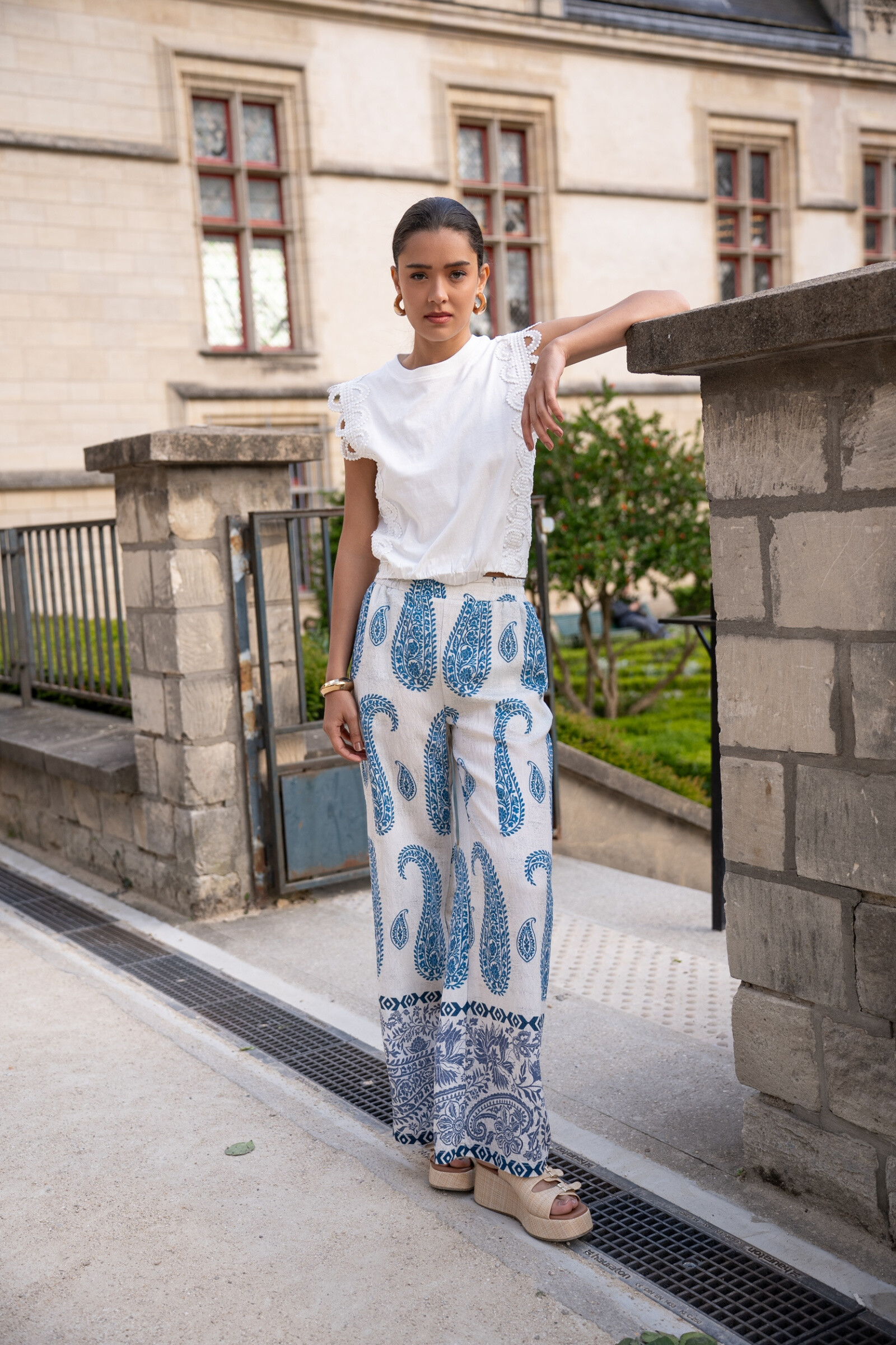 Grossiste Choklate - Pantalon satin à motif