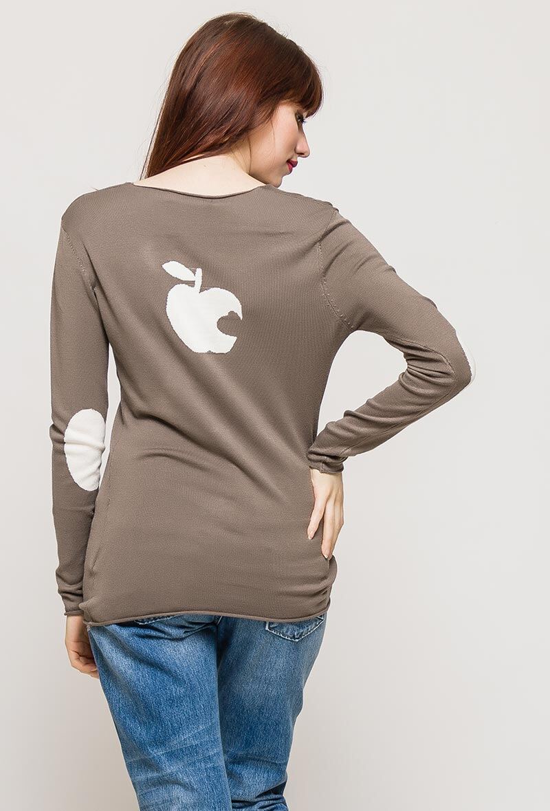 Mayorista Choklate - Suéter de punto con estampado de manzana