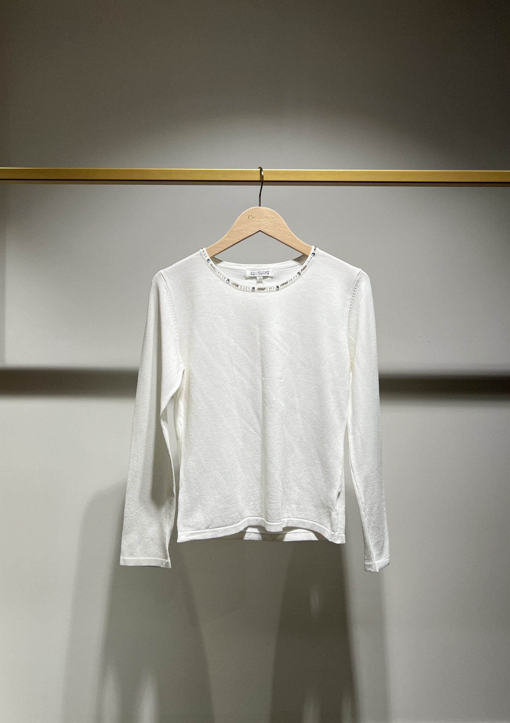 Grossiste Choklate - Pull en maille col rond détails col perles