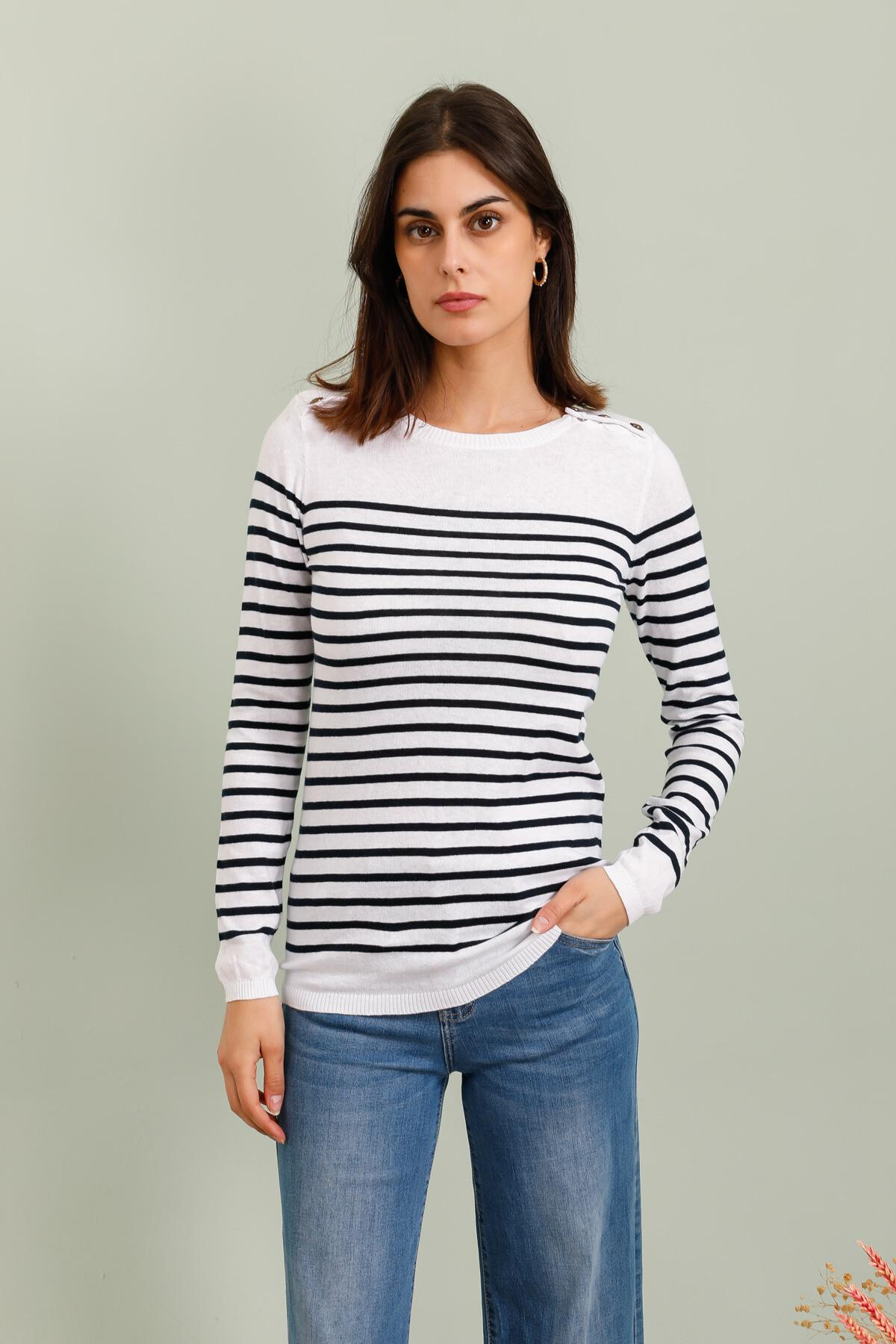 Großhändler Choklate - Langarm Sailor -Seglerpullover