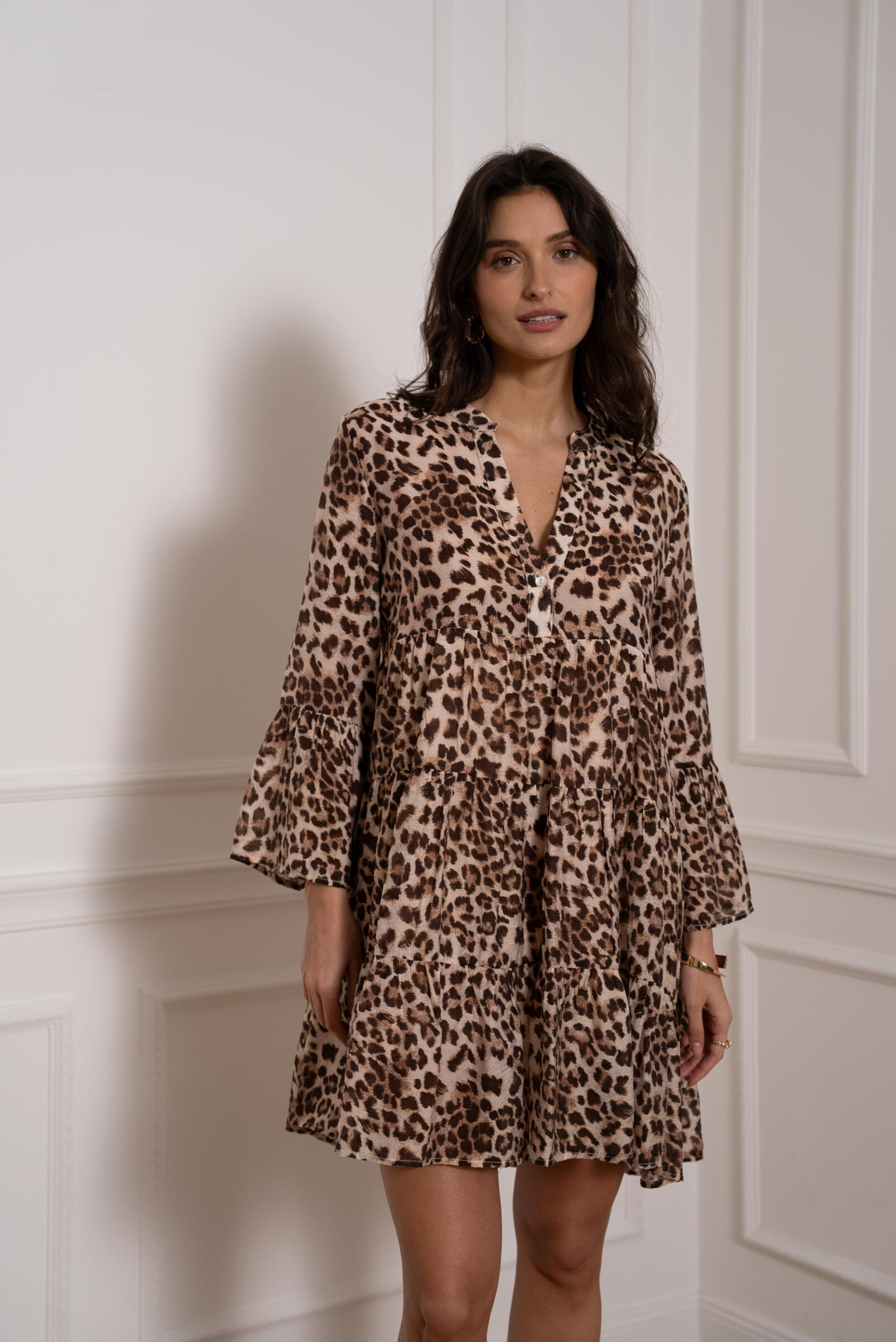Großhändler Choklate - Kurzes Kleid mit Saint-Tropez-Print