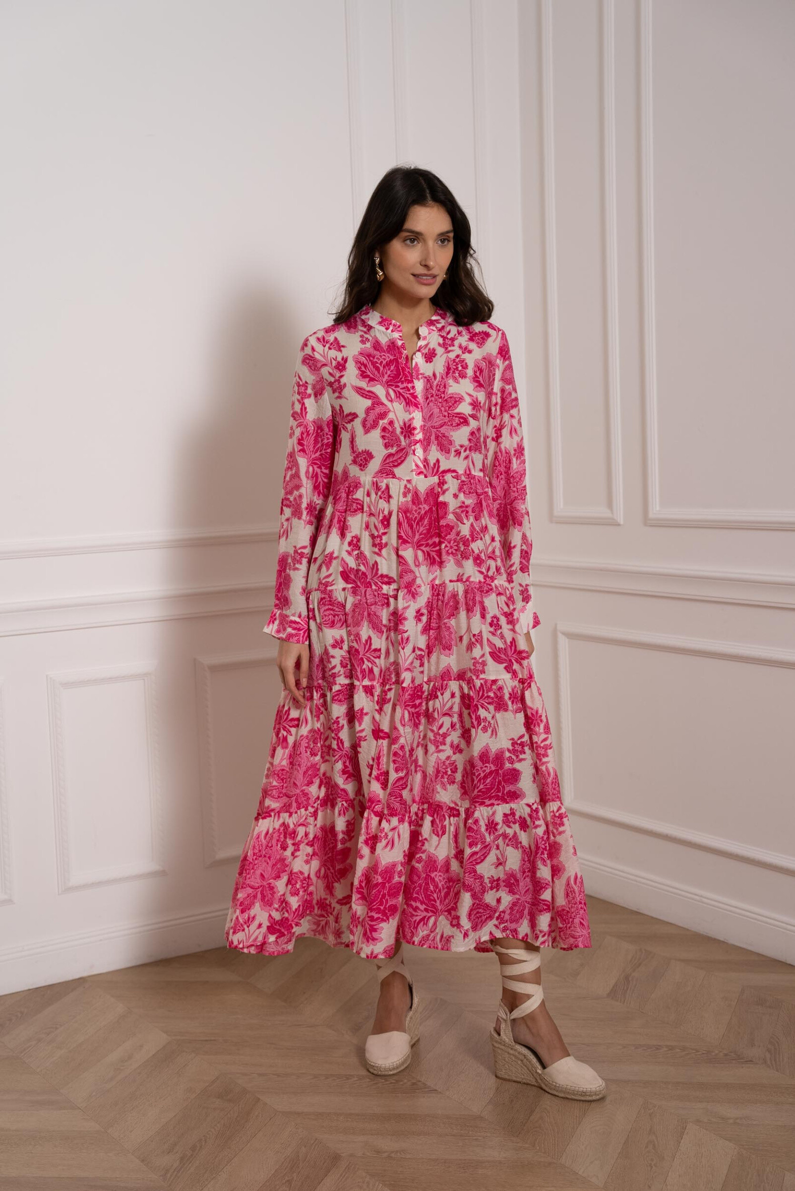Grossiste Choklate - Robe Marbella imprimée viscose soie