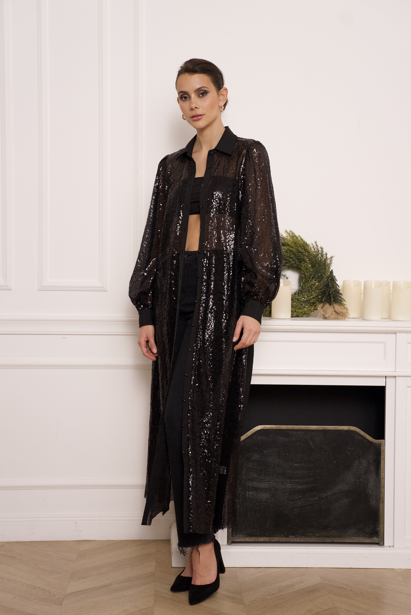 Wholesaler Choklate - Jacket Long dress with sequins - CK08341