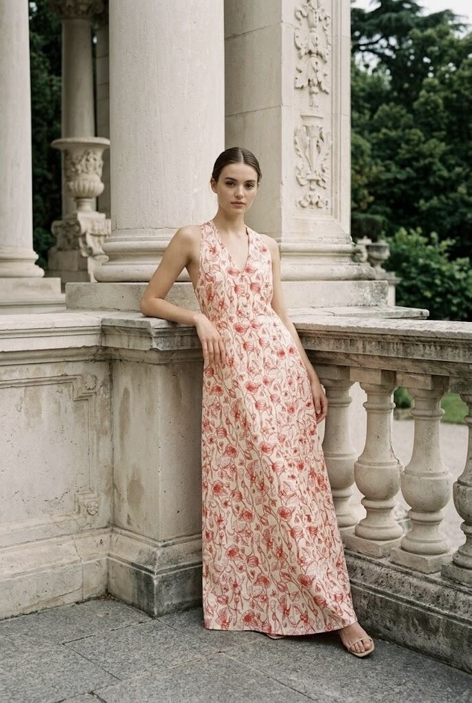 Grossiste Choklate - Robe longue en coton imprimé