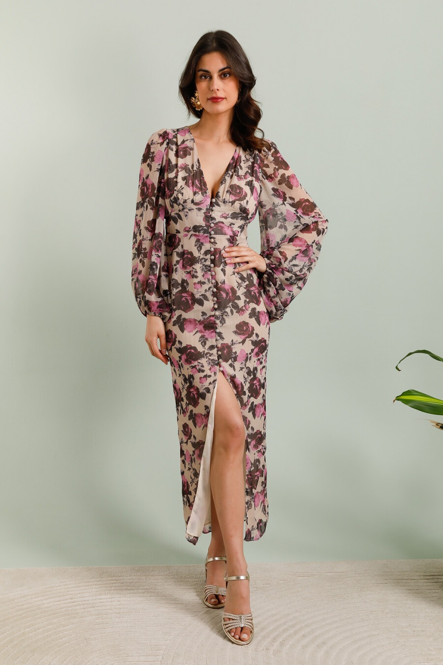 Wholesaler Choklate - Long dress with floral print