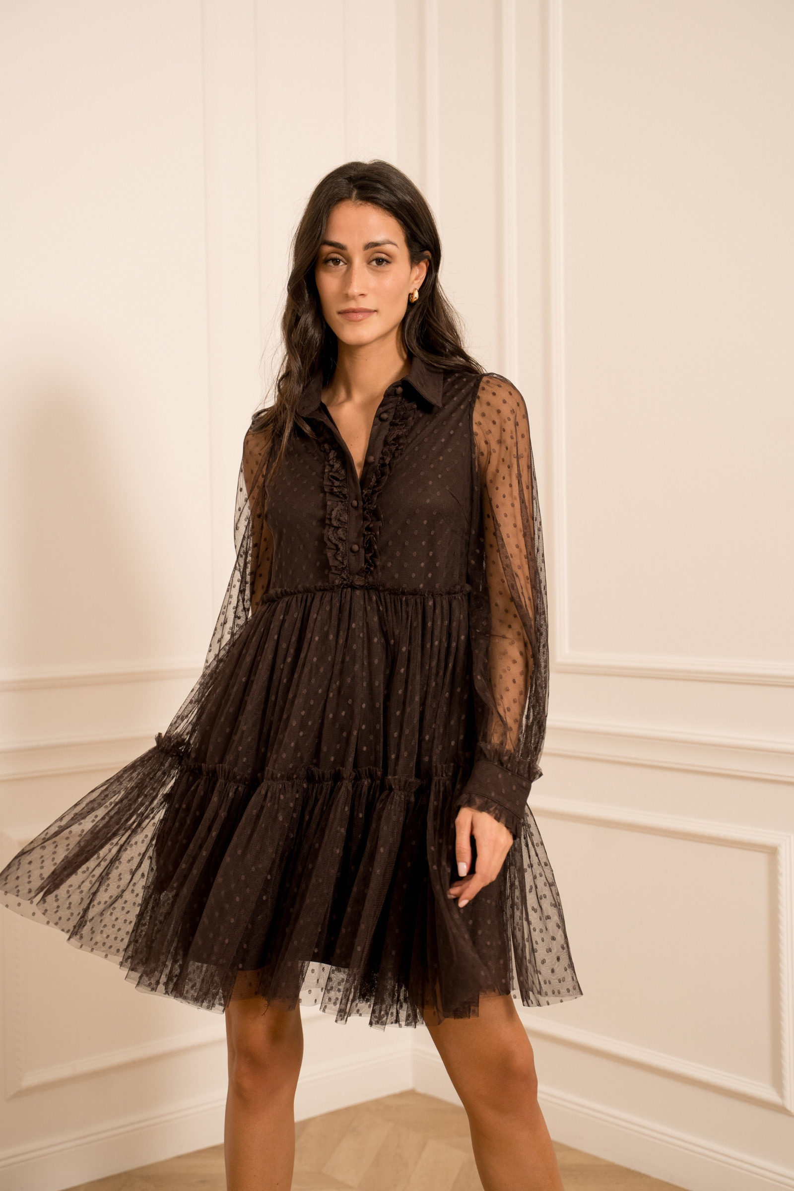 Grossista Choklate - Abito corto in tulle plumetis
