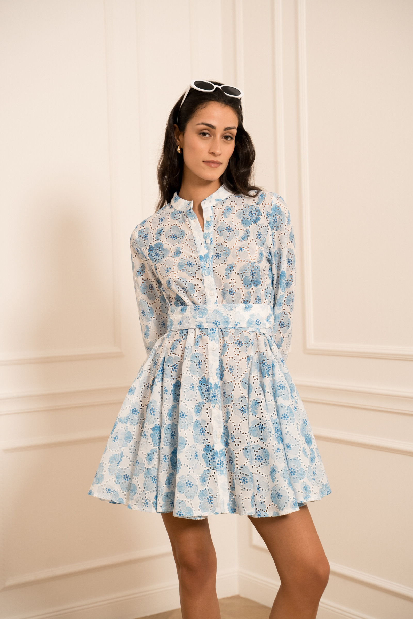 Mayorista Choklate - Vestido skater Sonia con bordado estampado
