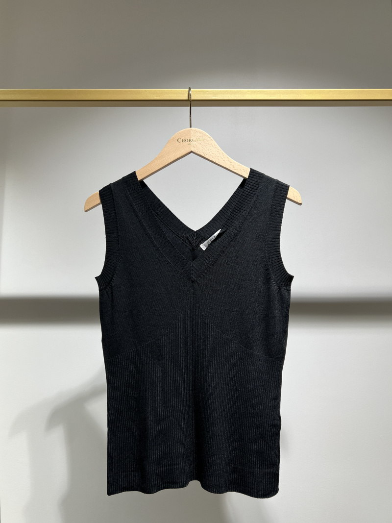 Mayorista Choklate - Camiseta sin mangas de punto con cuello en V