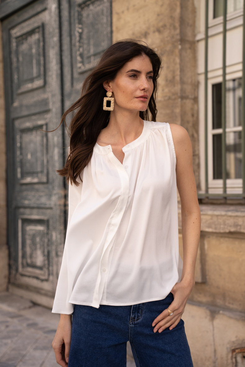Grossista Choklate - Top camicia ampia in viscosa