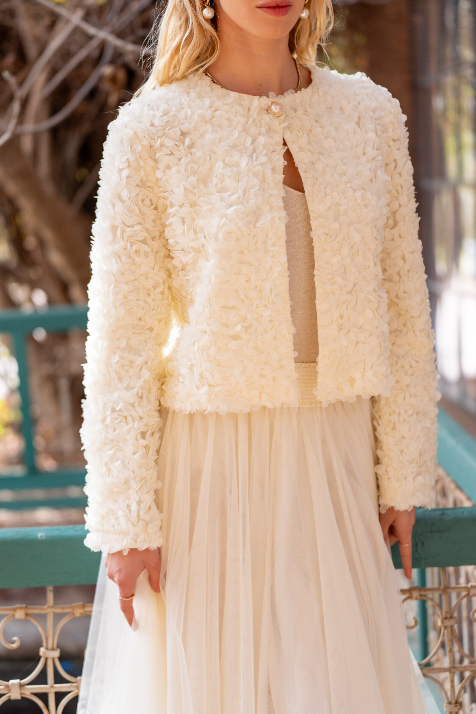 Mayorista Choklate - Chaqueta estructurada de flores de rosalia