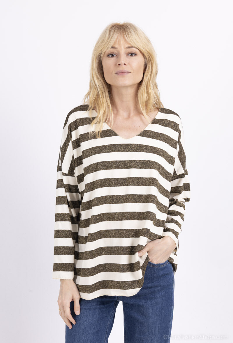 Wholesaler Christelle - Printed and shiny blouse