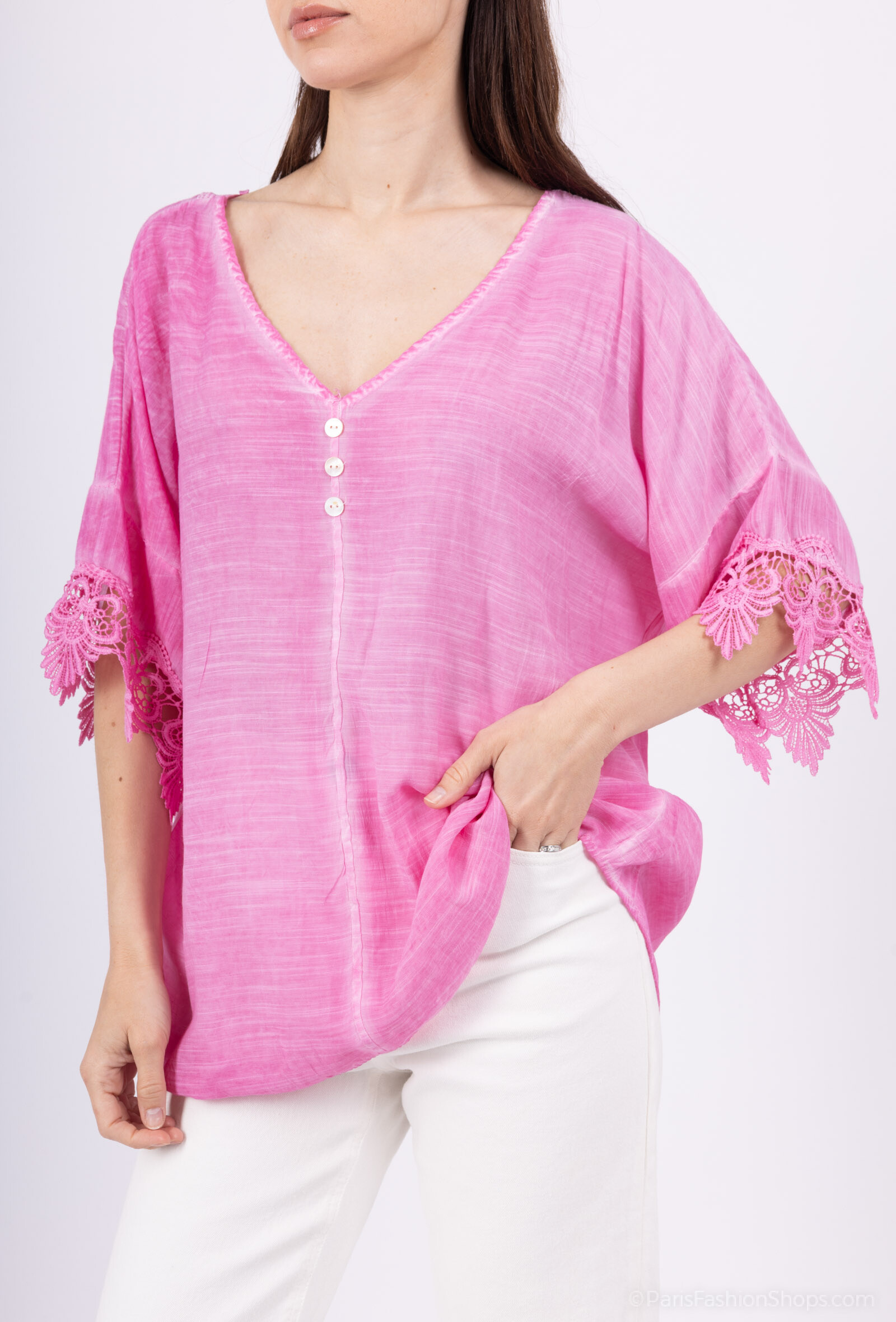 Großhändler Christelle - Bluse mit Stickereien