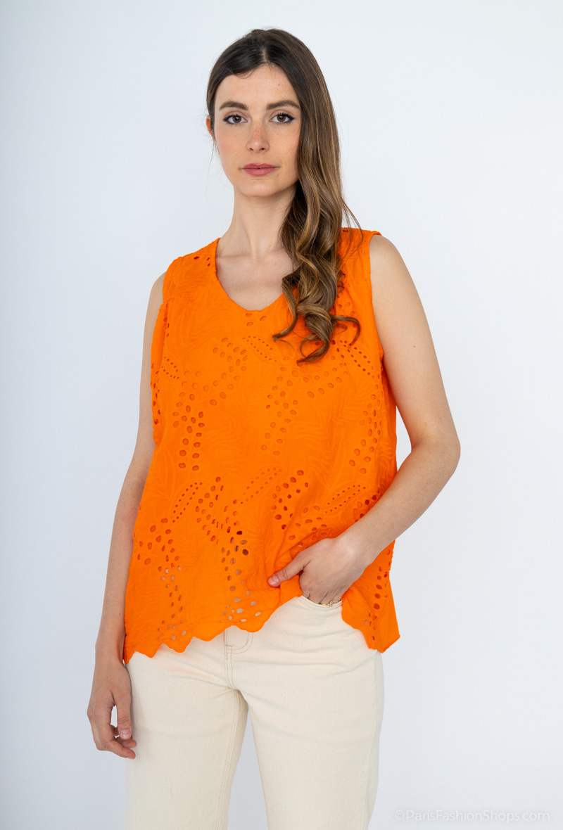 Wholesaler Christelle - Embroidered tank top