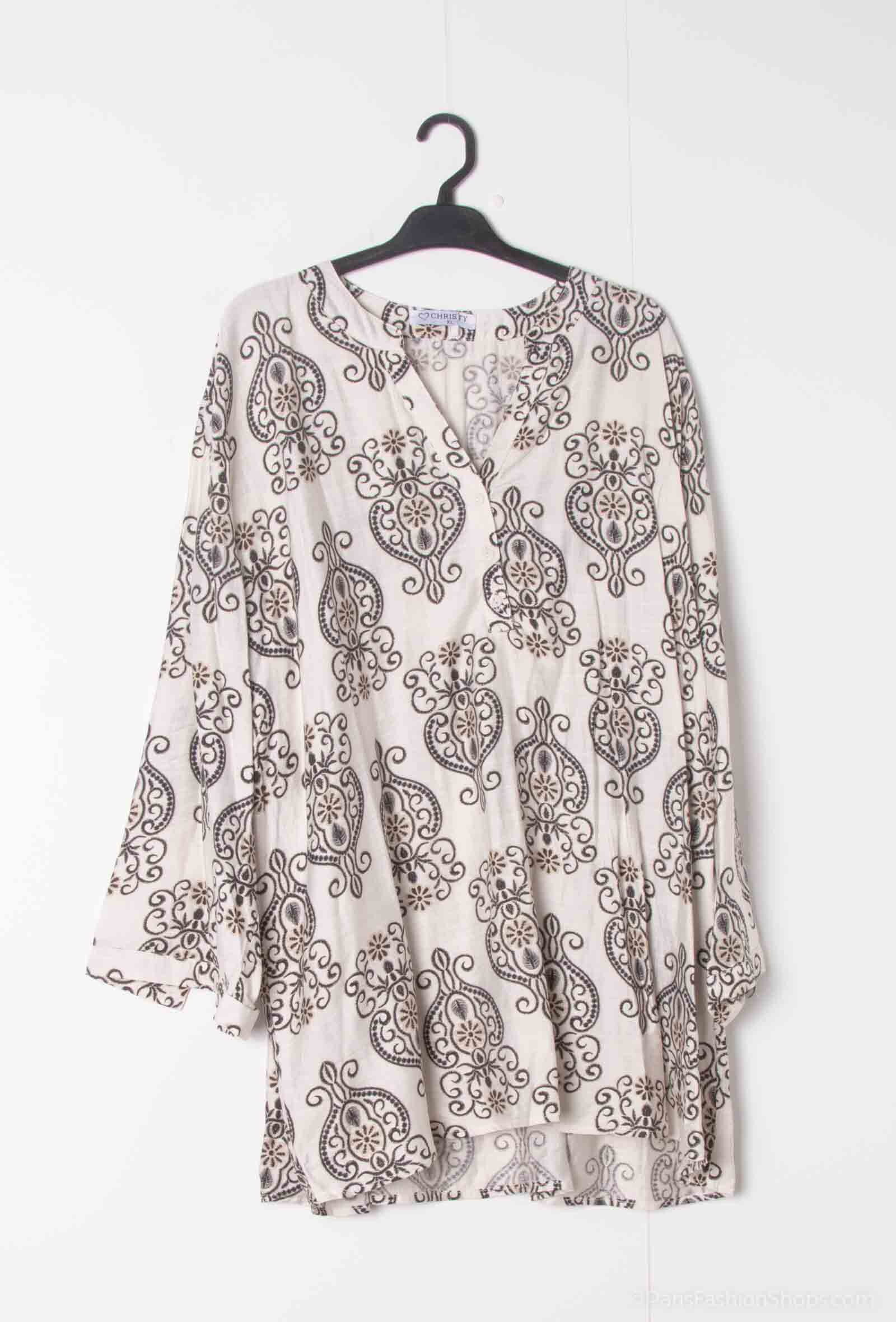 Grossiste Christy - Blouse imprimé XTRA Large *Lyocell*