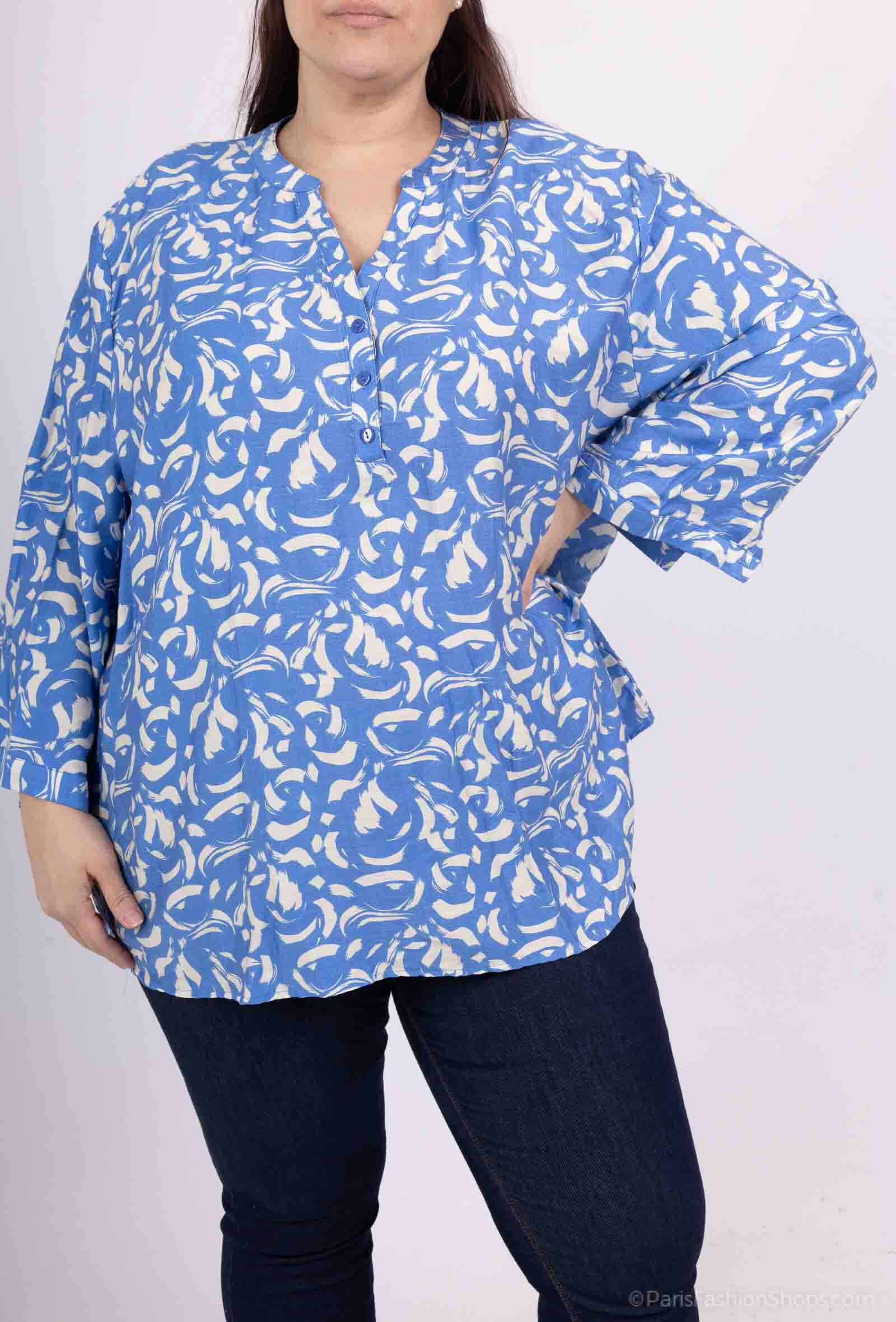 Grossiste Christy - Blouse imprimé XTRA Large *Lyocell*