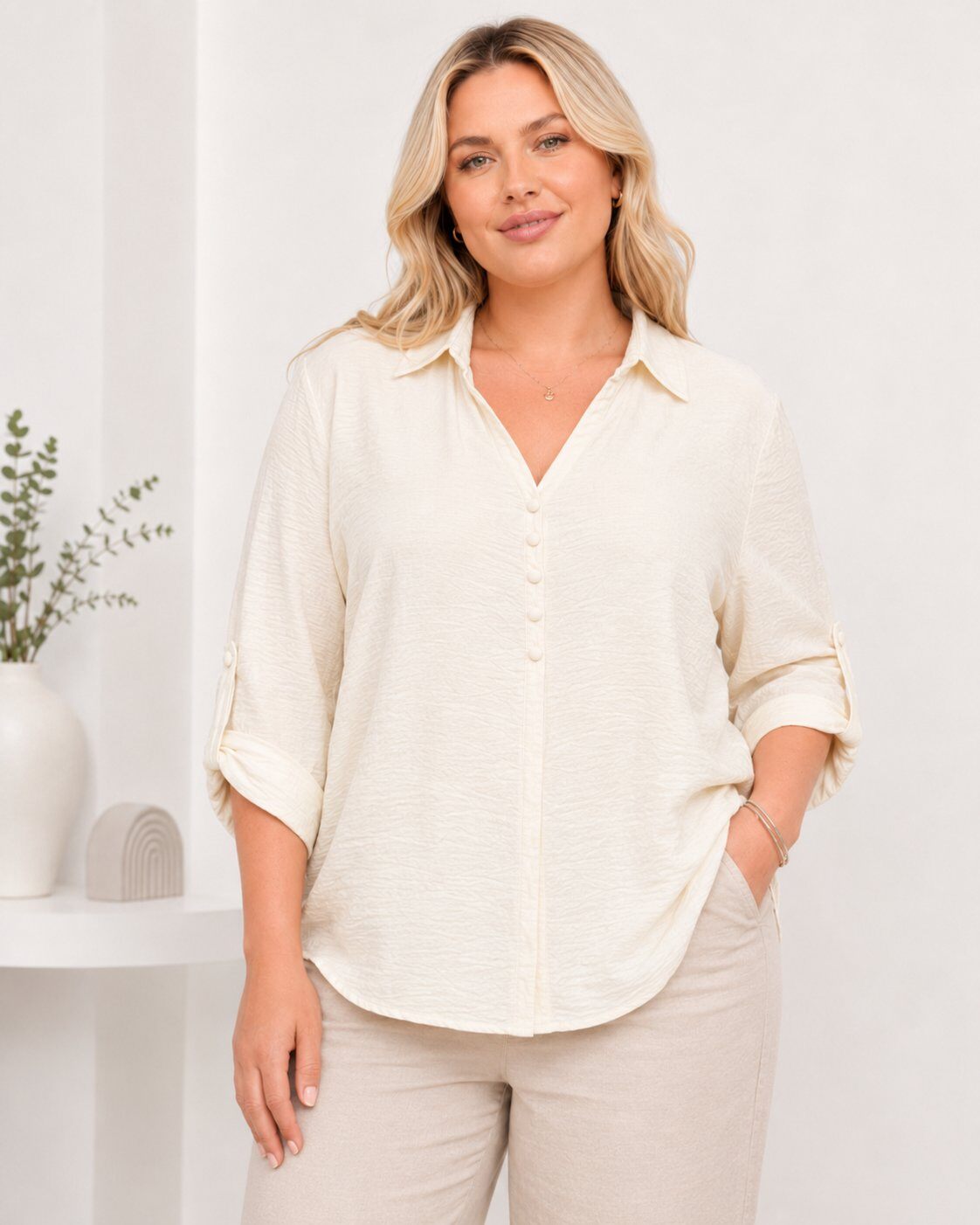 Grossiste Christy - Blouse col chemise