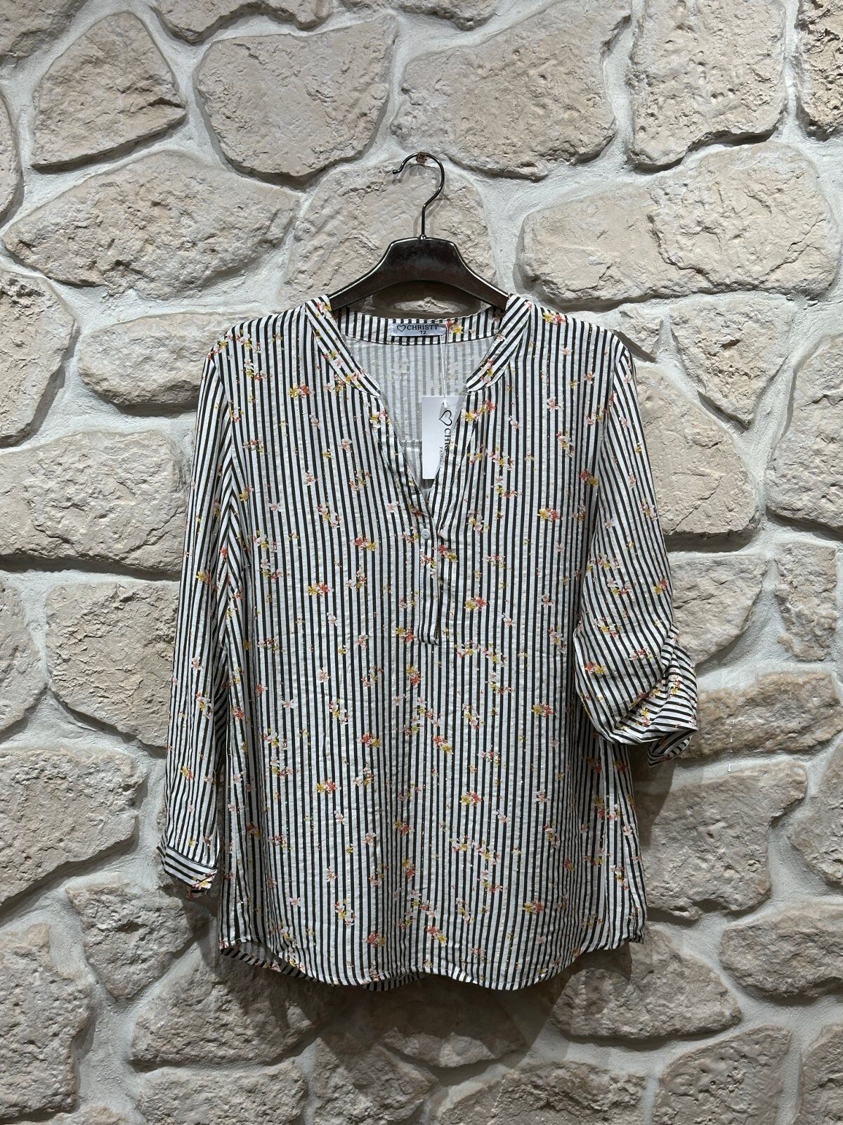 Wholesaler Christy - Lurex Embroidered Blouse