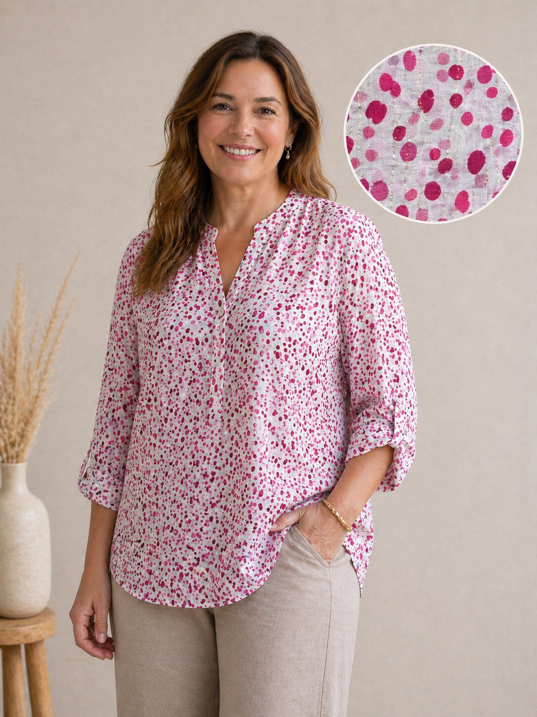 Grossista Christy - blusa taglia grande con lurex