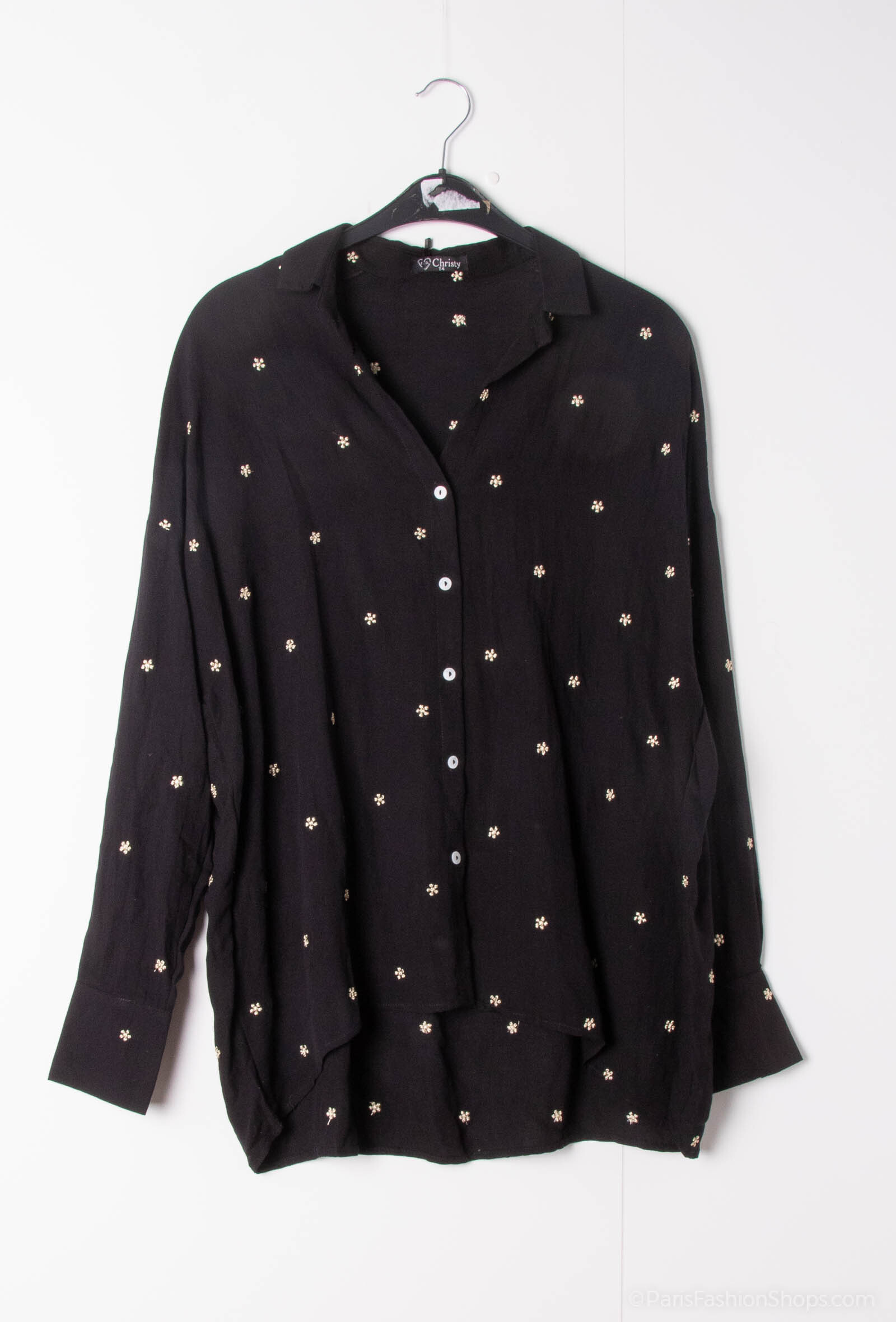 Wholesaler Christy - Embroidered cotton shirt