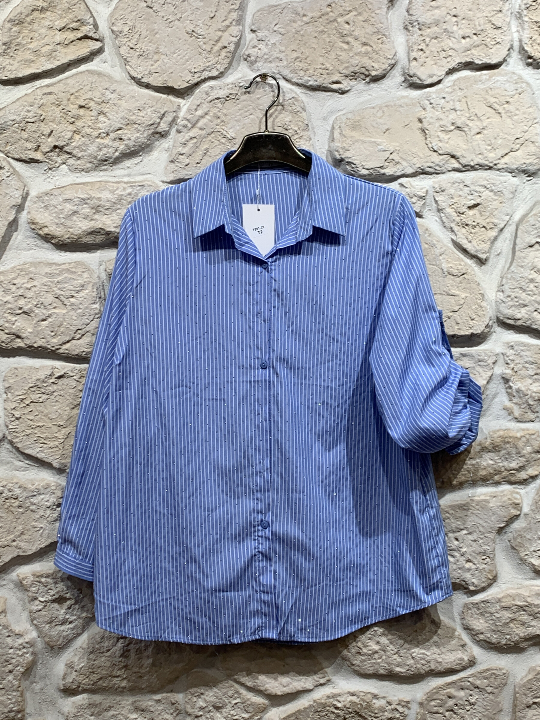 Wholesaler Christy - Striped shirt with rhinestones