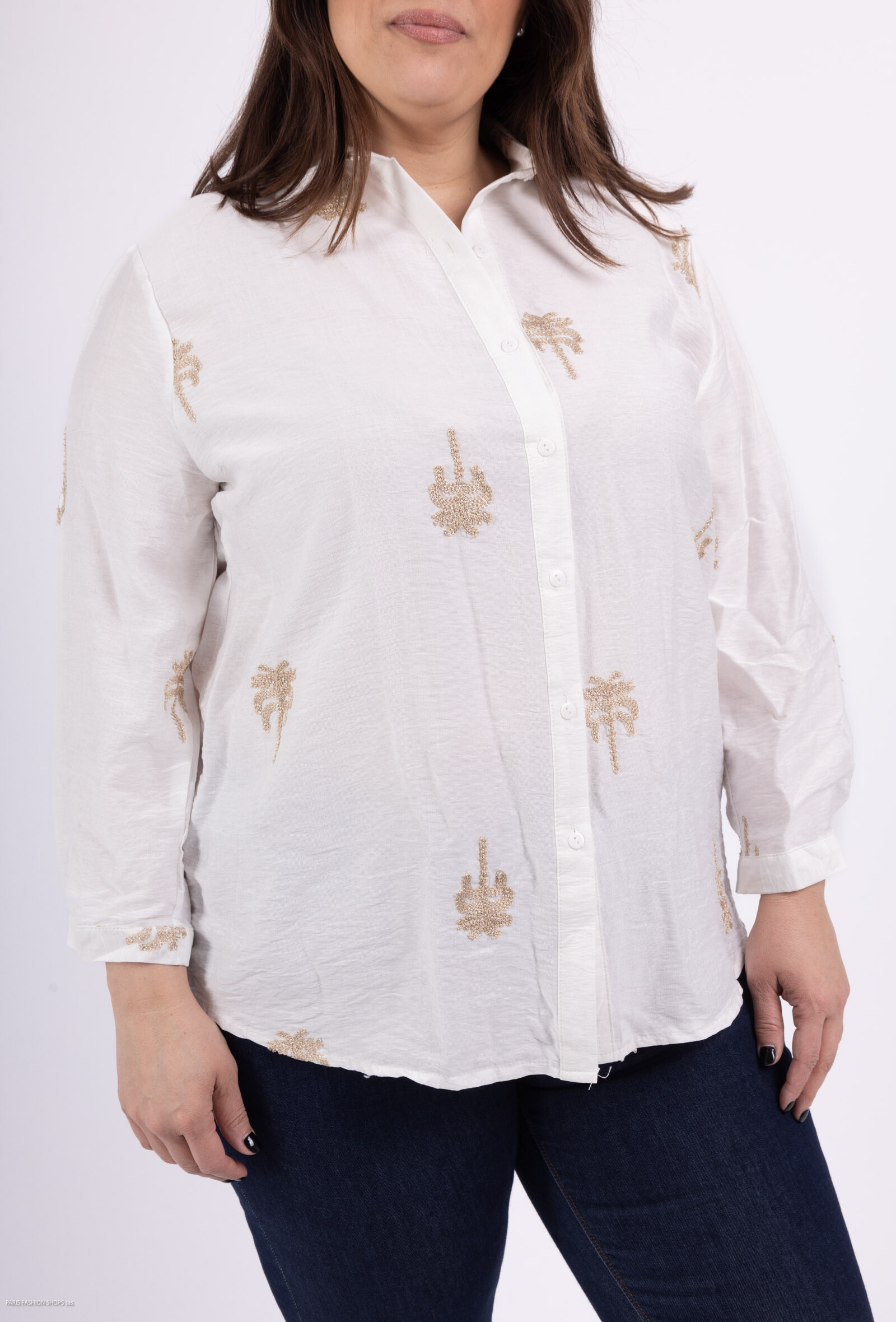 Wholesaler Christy - Embroidered shirt *Lyocell *