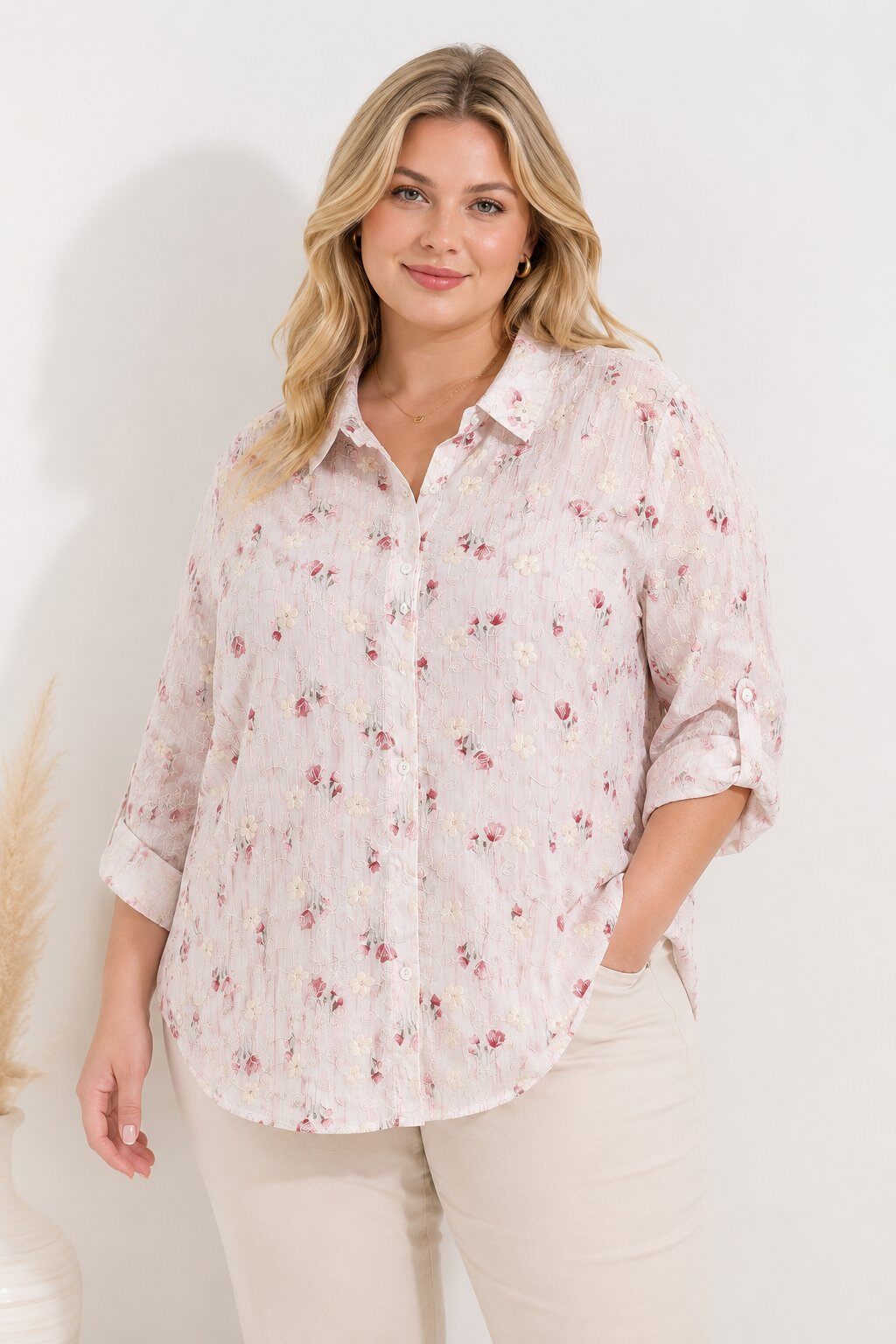 Grossiste Christy - Chemise brodée broderie