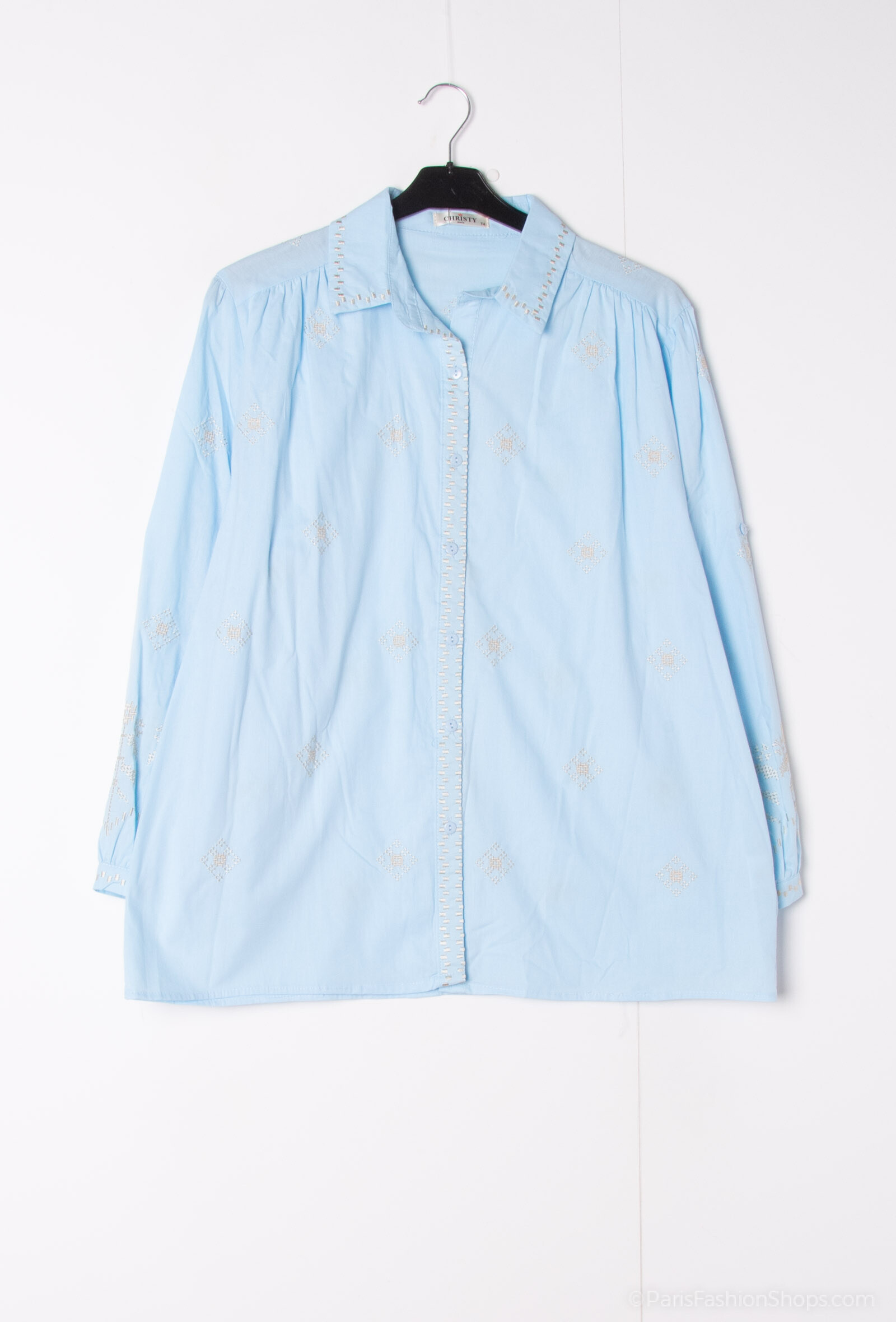 Grossiste Christy - Chemise brodée *Coton*