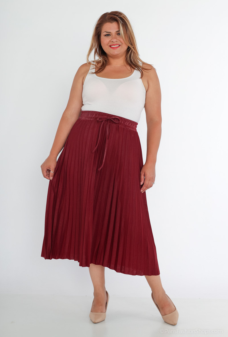 Wholesaler Christy - Shiny pleated skirt
