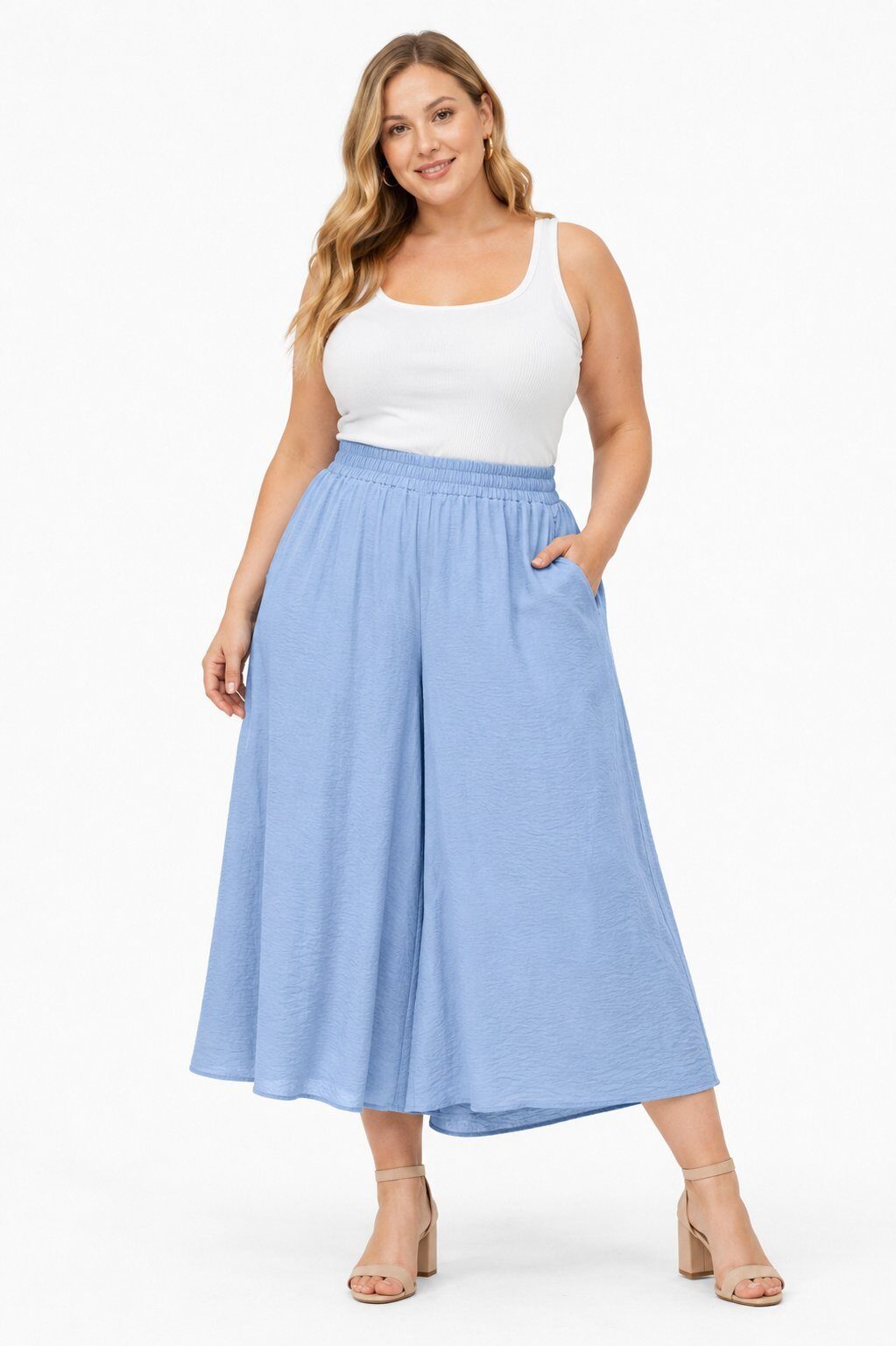 Grossiste Christy - Jupe uni avec poches