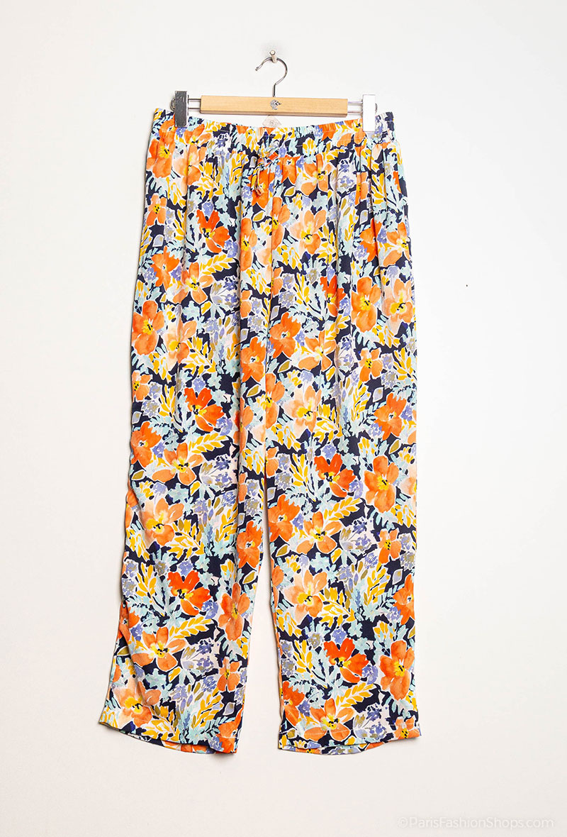 Grossista Christy - Pantaloni larghi con stampa floreale