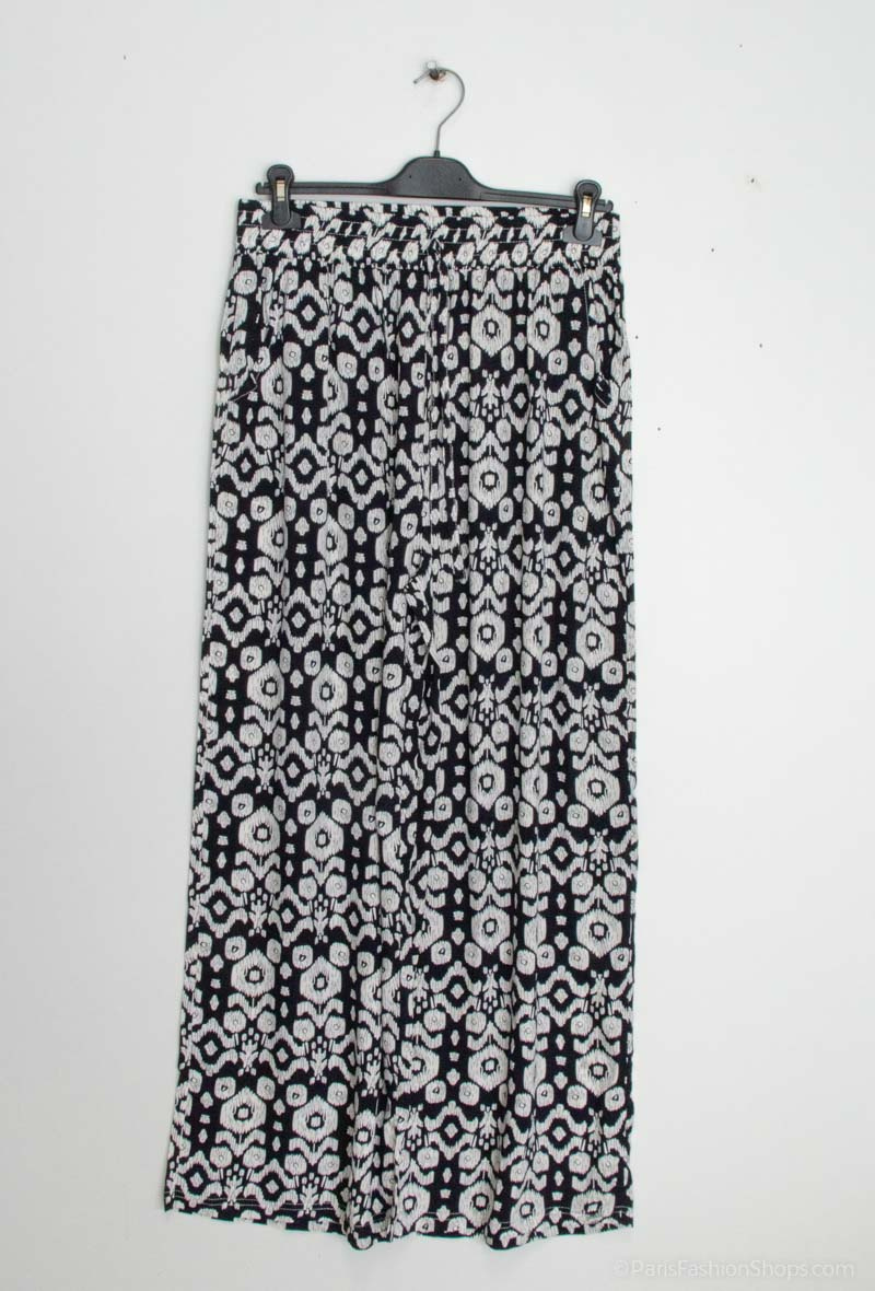 Wholesaler Christy - WIDE FLUID PRINTED TROUSERS