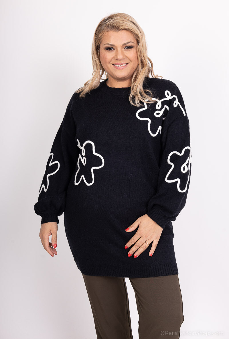 Soft sweater dress, acrylic and nylon, perfect for fall 2025. Designed in China, ideal for daily comfort in plus sizes.