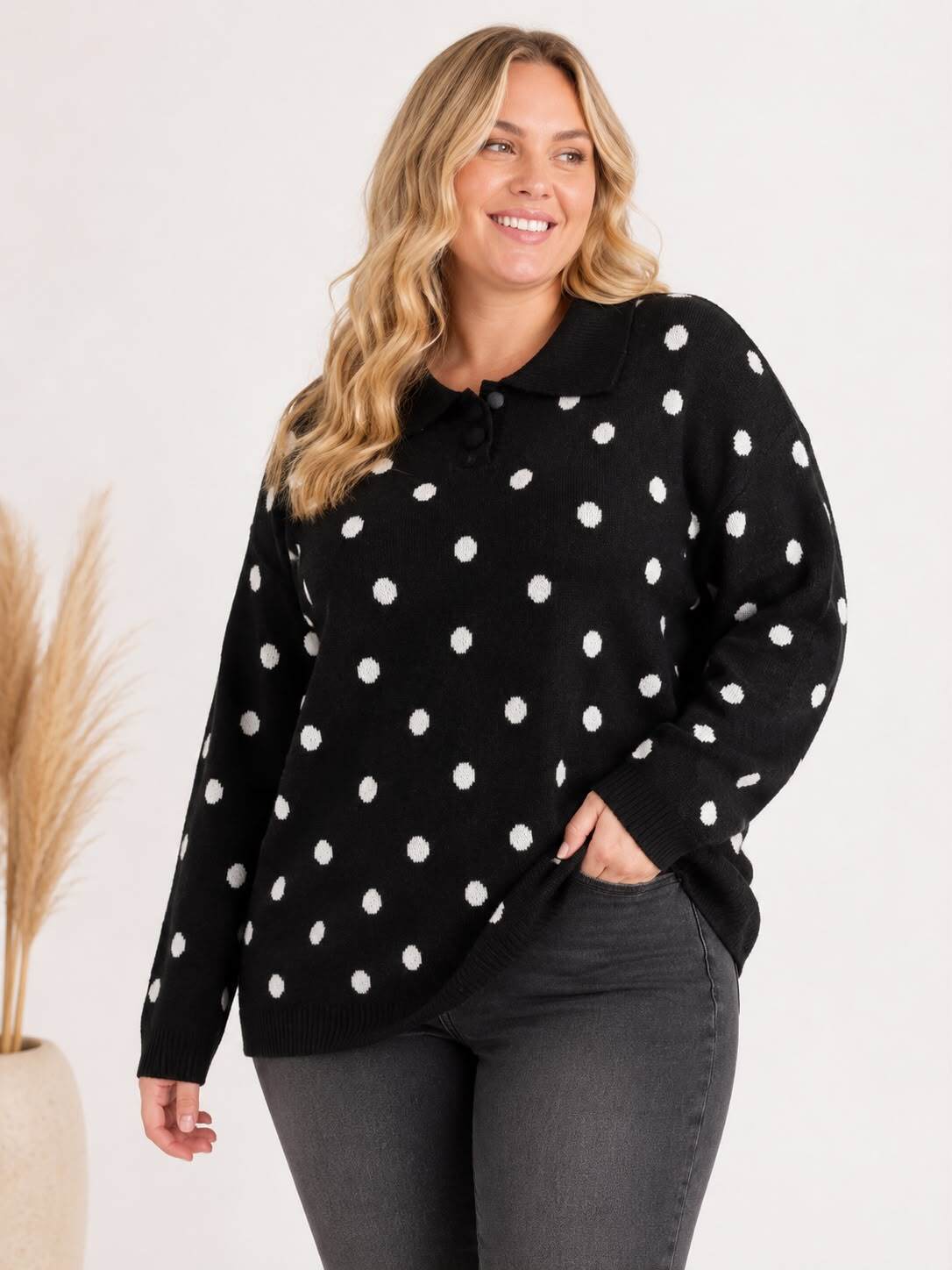 Wholesaler Christy - Polka dot sweater